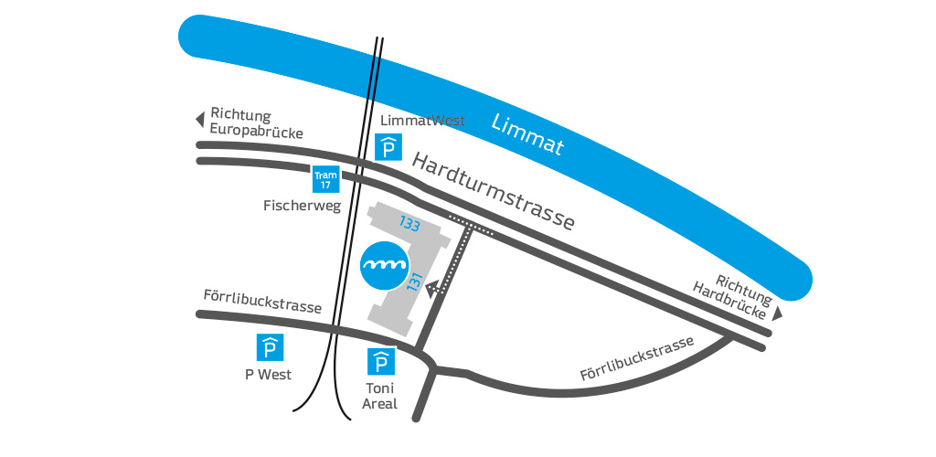 Limmat karte detail Kontakt - Limmat karte detail
