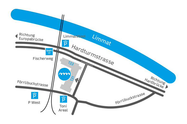 Limmat karte detail Kontakt - Limmat karte detail